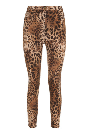 Leopard print skinny jeans-0